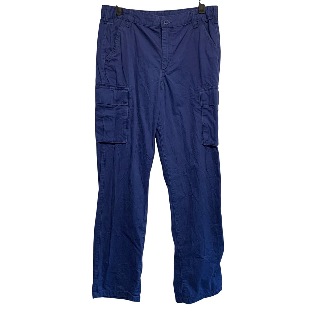 Gap Kids Cargo Pants Size 18 Navy Blue Adjustable Waist Cotton Twill Utility